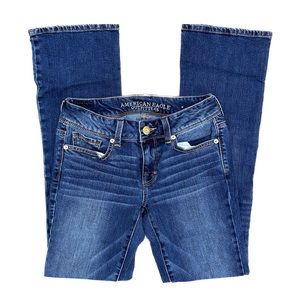 y2k American Eagle dark blue low rise flared denim jeans